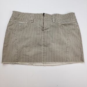 American Eagle Outfitters Black and White Striped Mini Skirt